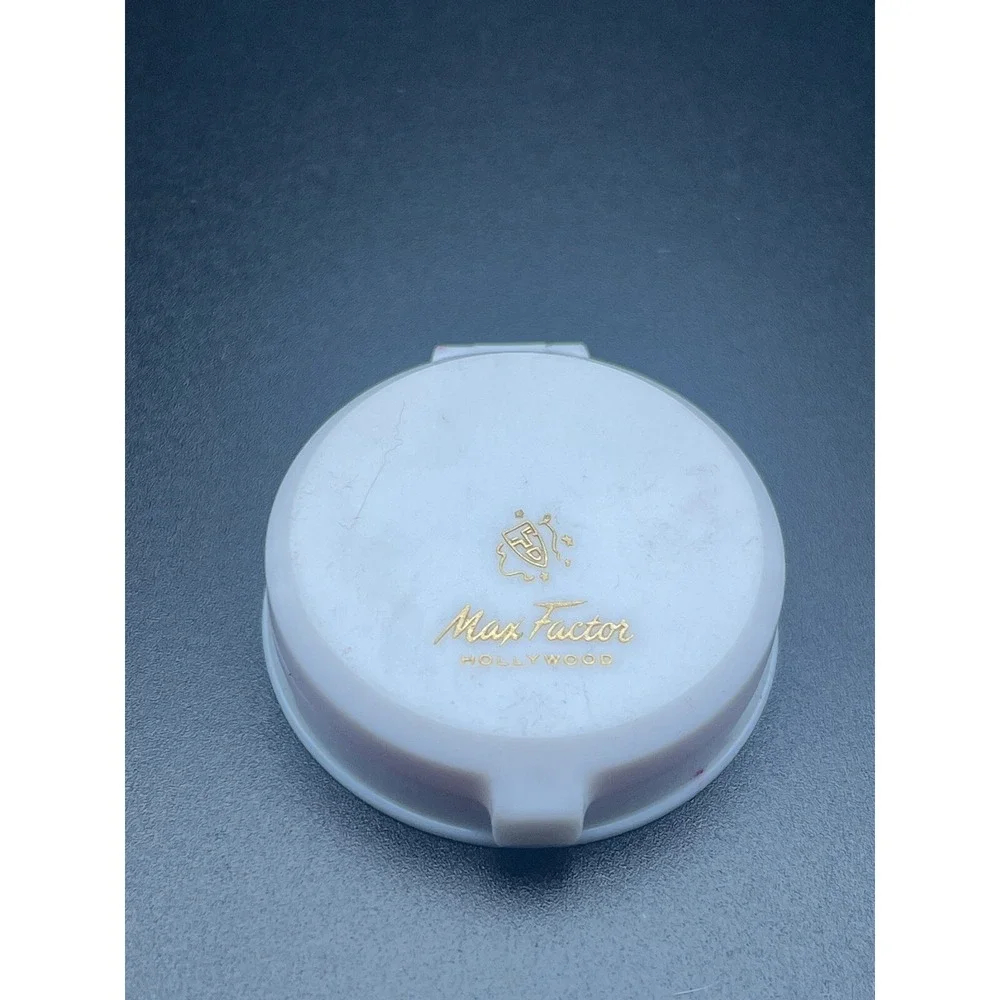 VINTAGE MAX FACTOR HOLLYWOOD‎ MID CENTURY COMPACT CAKE ROUGE BLUSH ROSE RED #2
